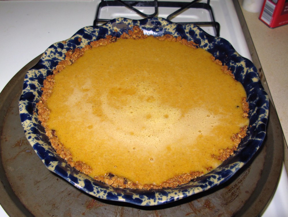 Butternut Squash Pie Before Baking
