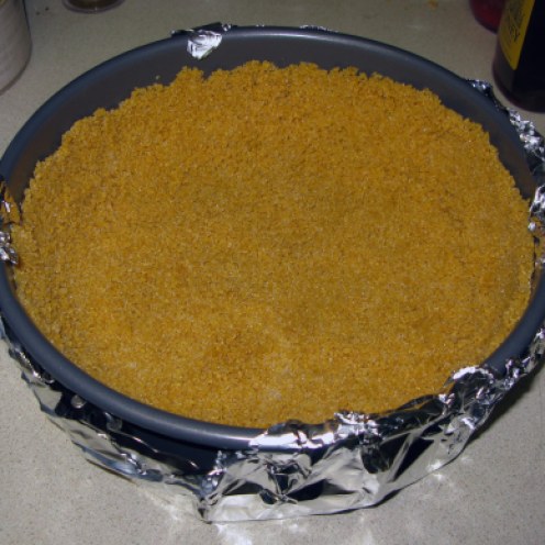Honey Nut Chex Crust Before Baking